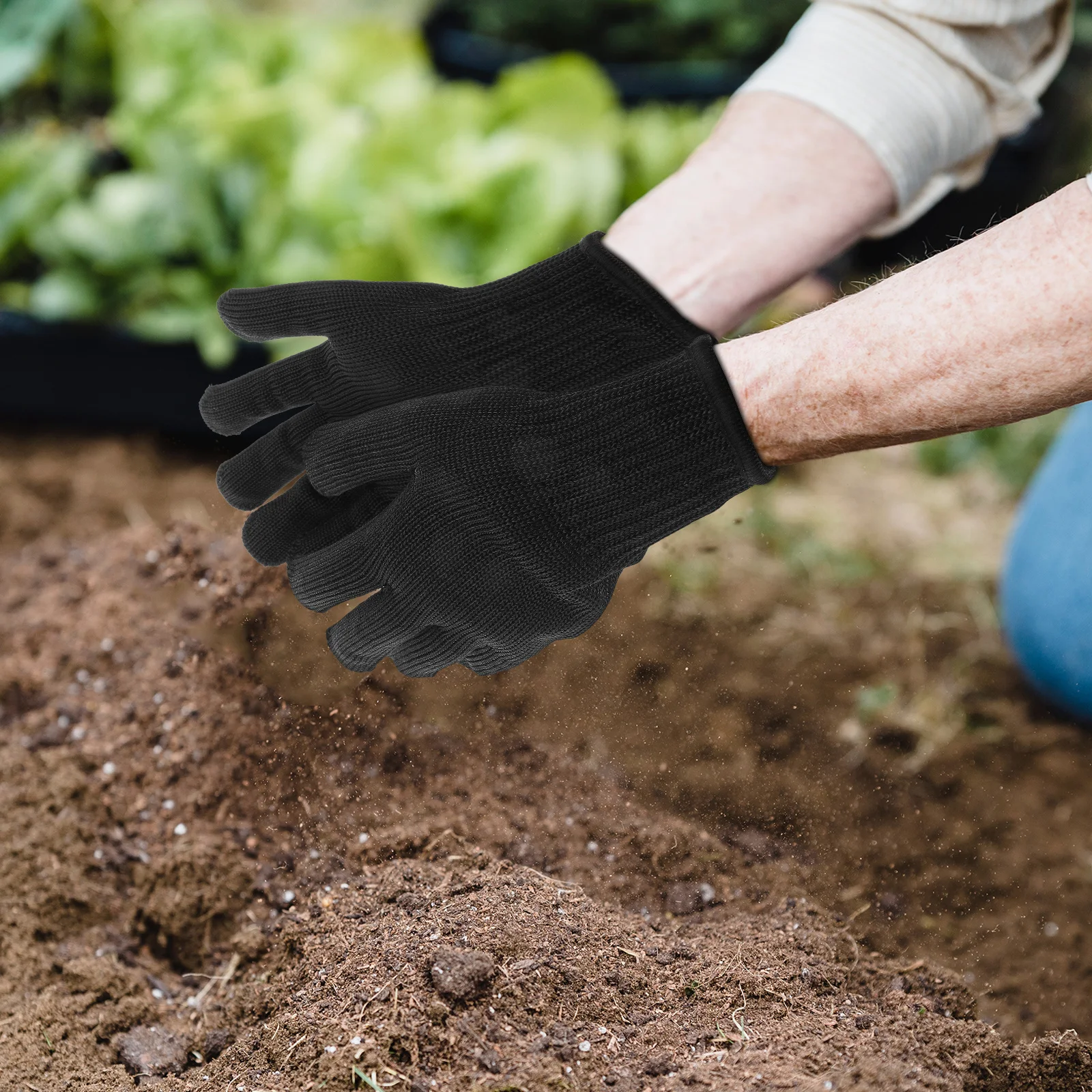 

2Pairs Cut Resistant Gloves Steel Wire Reinforced Heavy Duty Gardening Climbing Protection Gardener Working Gloves