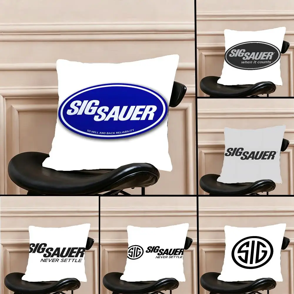 Brand Firearm Sig Sauer Cushion Cover Warm coral fleece Cute kawaii plush Kawaii mascot throw