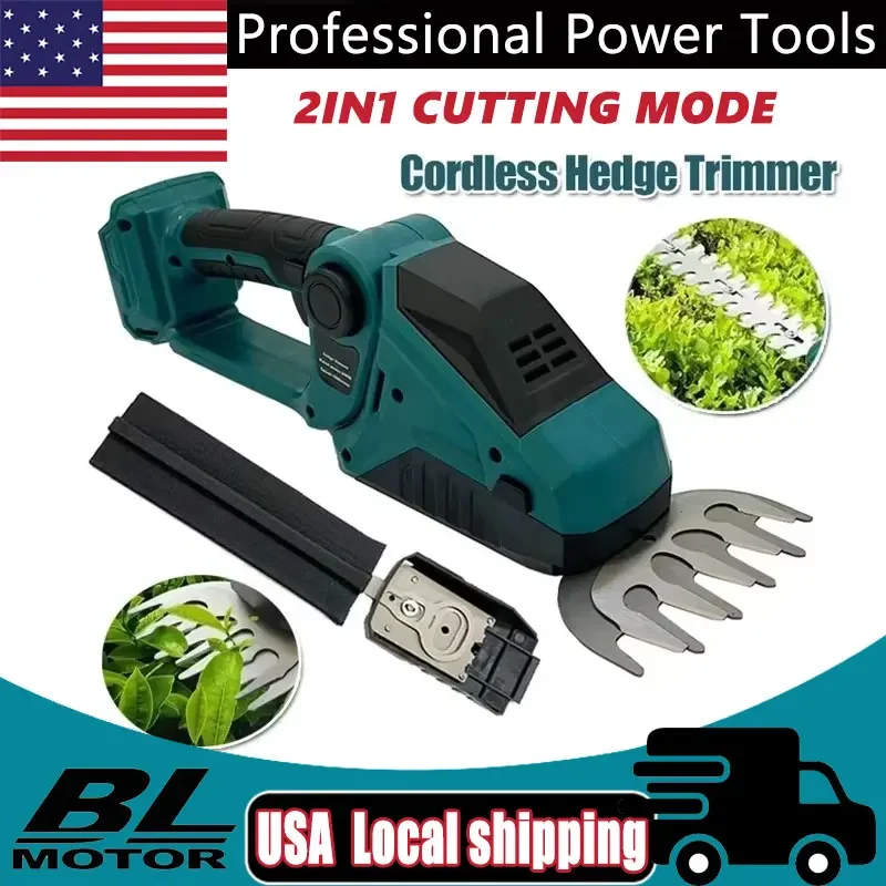 

Беспроводной триммер для живой изгороди 2-в-1, мини-ручные электрические ножницы для травы, триммер для кустарников для сада, аккумулятор 18 В, подходит для Makita