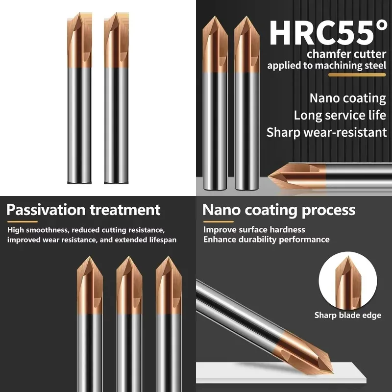 Straight Groove Chamfering Milling Cutter CNC Tool for Engraving Machine End Mill