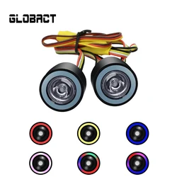 GLOBACT RC Light RC Headlights Angel Eyes with 12 Modes for 1/10 Scale TRX-4 Axial Scx10 RC4WD D90 RC Crawler Truck Accessories