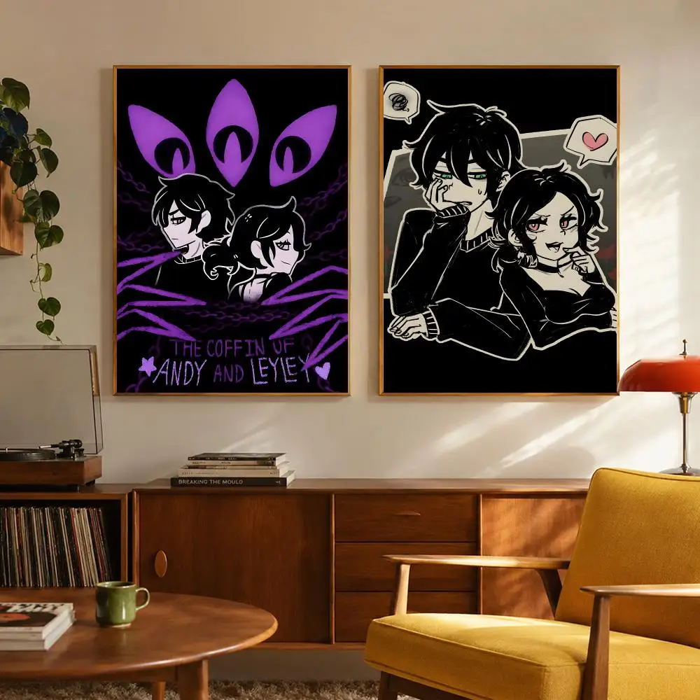 Horror Game T-The Coffin Of Andy And Leyley Poster Digital Solvent Print Waterproof PP Fade-Resistant Wall Art Room Decor Gift