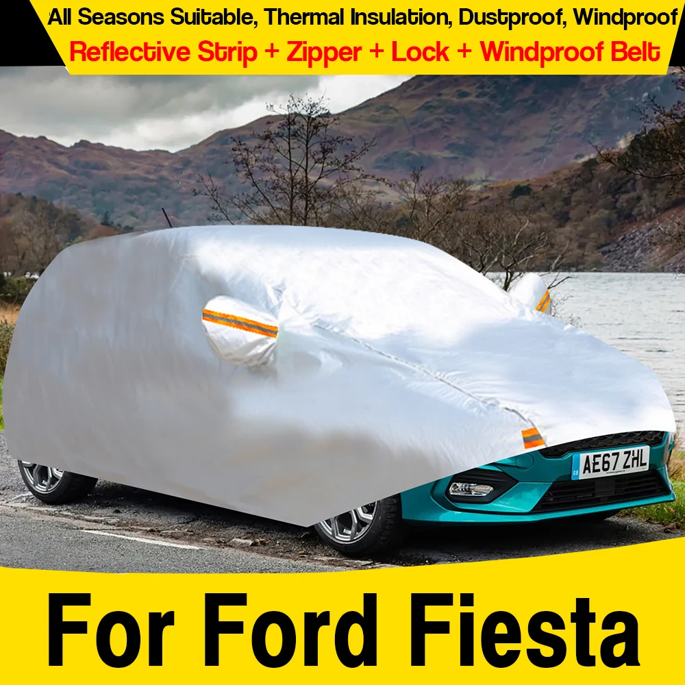 Car Cover Auto Sun Rain Snow Wind Scratch Prevent Cover Dustproof For Ford Fiesta 1976-2026