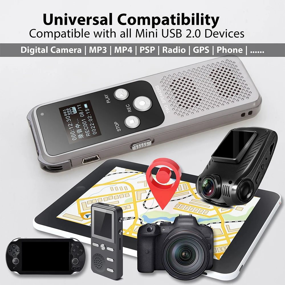 نوع C أنثى إلى USB صغير ذكر محول شحن سريع محول نقل البيانات موصل للكاميرا MP3 MP4 PSP GPS