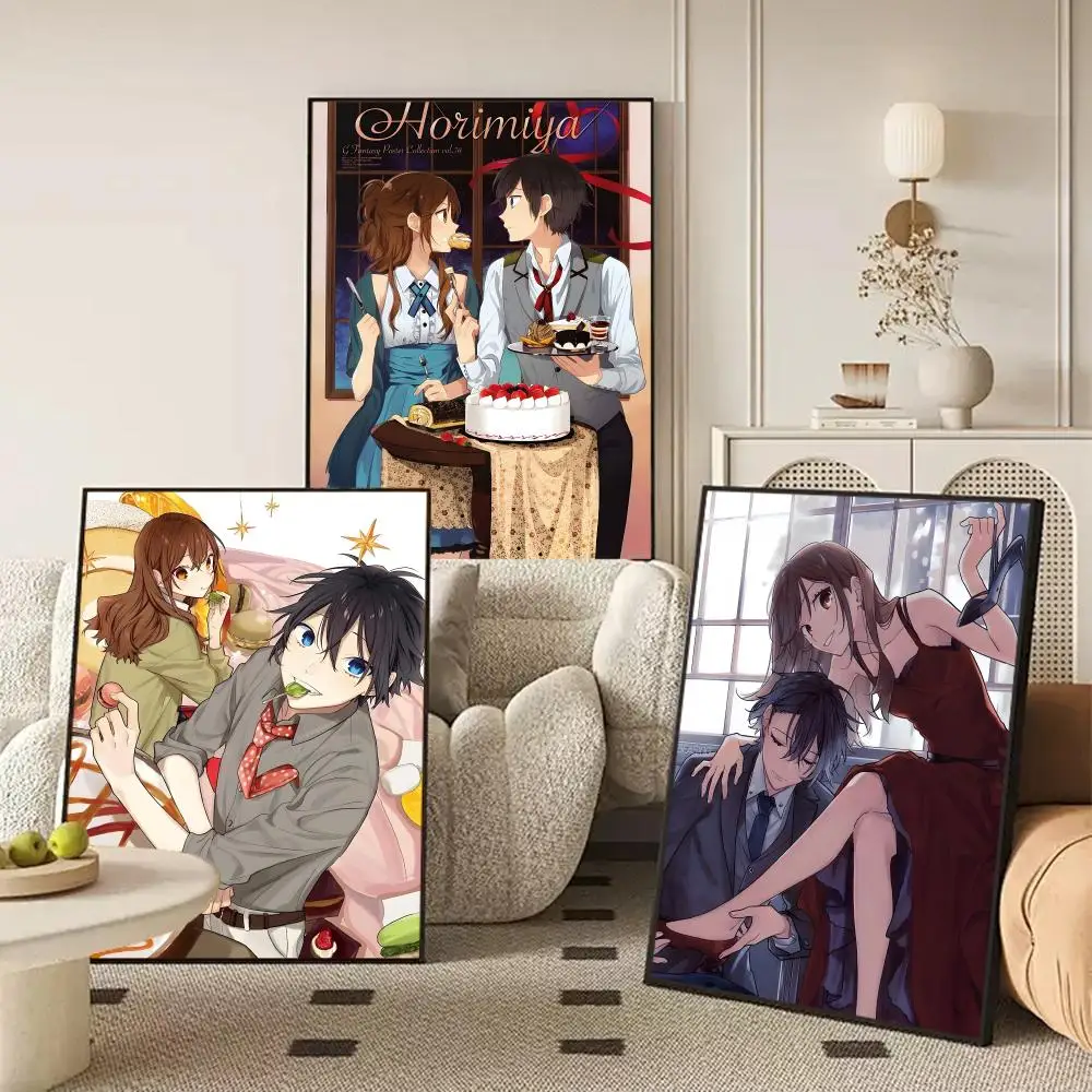 Hori San To Miyamura Kunhorimiya Poster Self Adhesive Wall Stickers Removable Room Decor Aesthetic Space Murals Fancy Gift