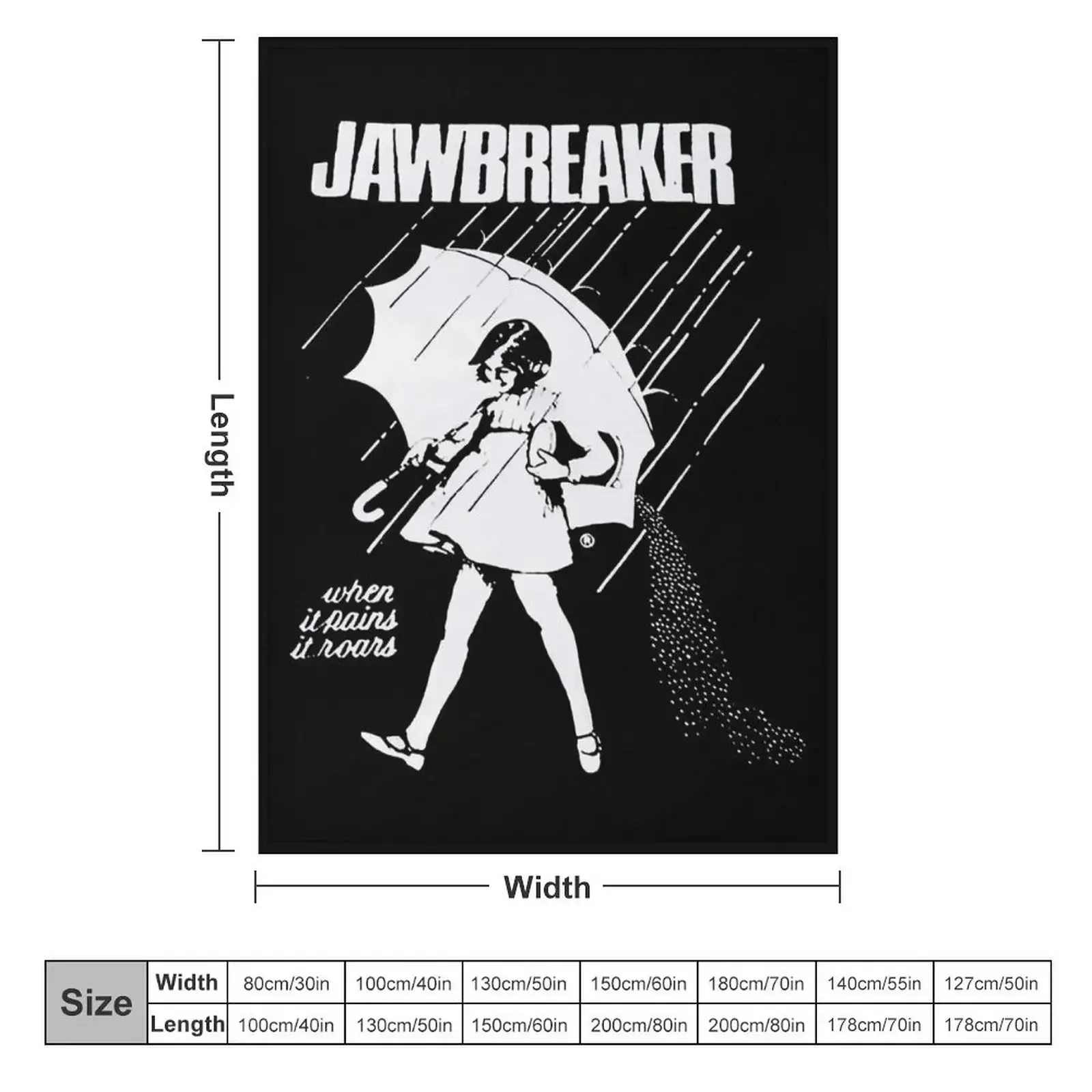 Jawbreaker Black and White Throw Blanket anime bed plaid Extra Large Throw Thermal Softest Blankets