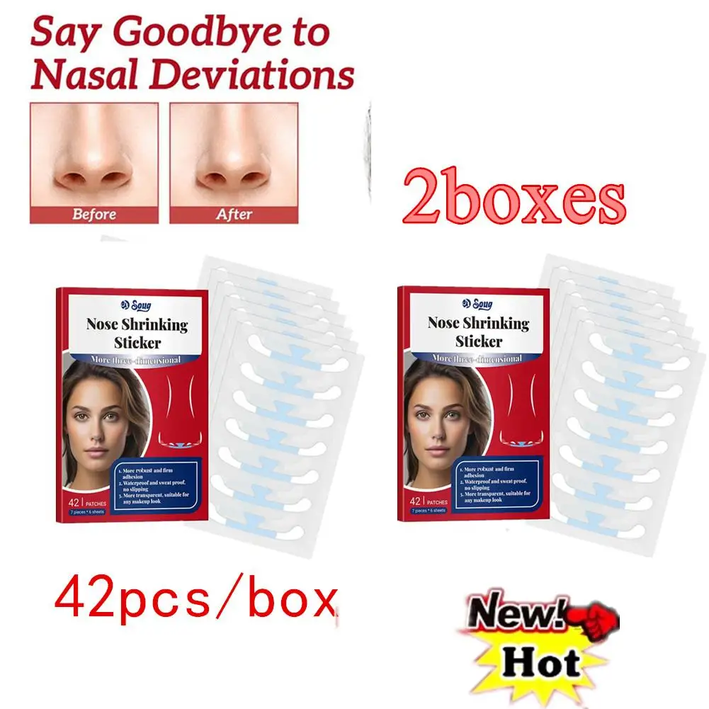 2box Cosplay Special Nose Shrink Strips Shrink Nose Wings Small Nose Narrow Thin Nose Invisible Beauty Shrinking Nose Stickers