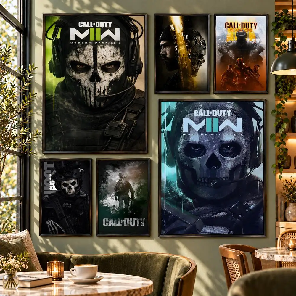 Game Call Of Duty Modern Warfare Art Poster HD Self Adhesive Wall Decor for Bedroom Dorm Room Office Gaming Room Gift