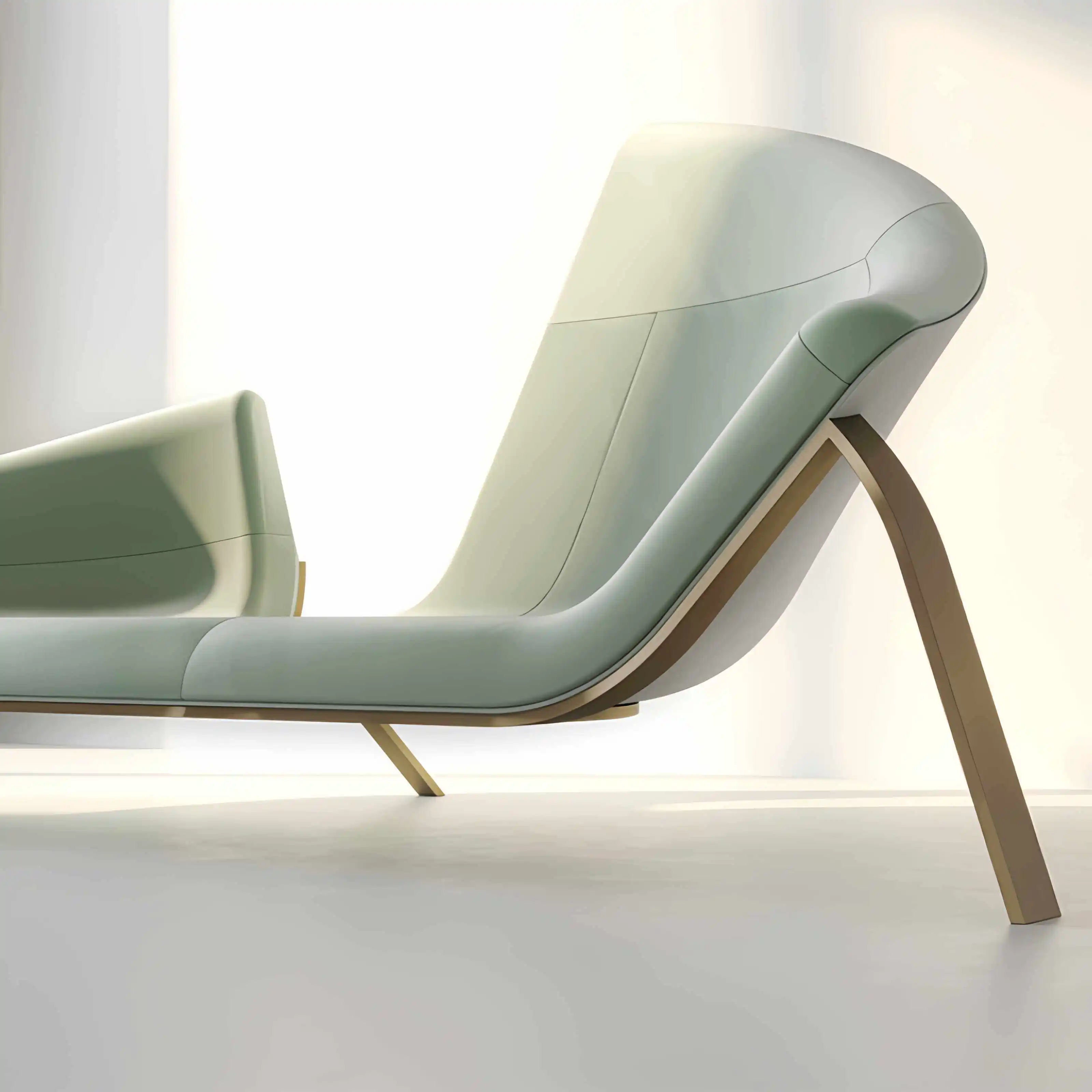 Nordic modern light luxury metal chaise longue fashion fun hotel bedroom couple room lover double sofa chair