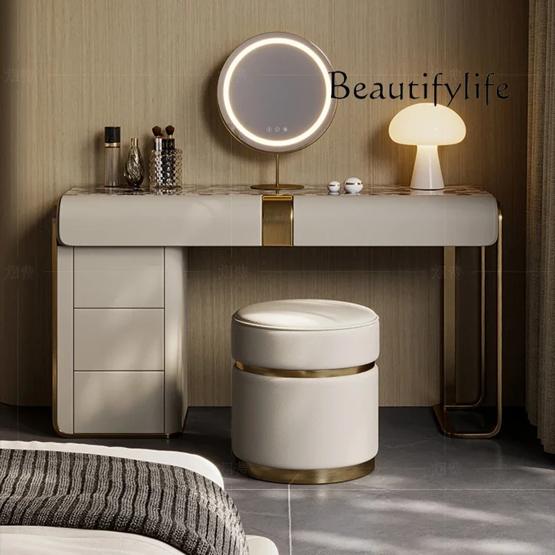 W Decoration Beauty Vanity Table European Trendy Hotel Safe Large Size Dressing Table Irregular Comoda Pra Quarto Home Products