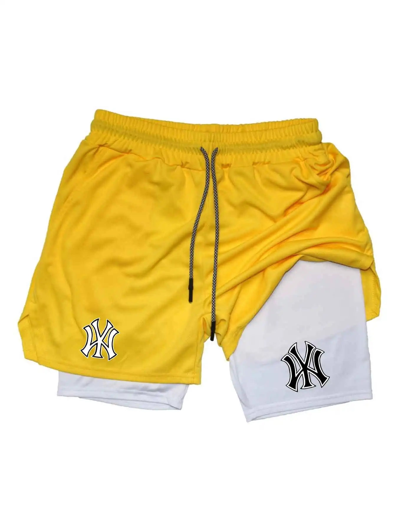 

New men's sports shorts, printed sports pants, double-layer, quick drying, basketball, muscle, fitness for the summer of 2026