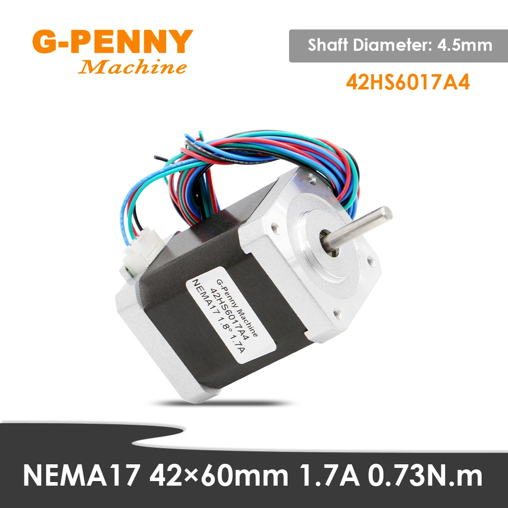 Nema17 42HS6017A4 Động Cơ Bước 1.7A 0.73N. M. 104OZ-IN 1.8 Độ 4 Đầu Cho 3d Máy In Cnc