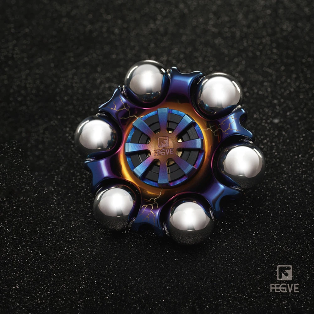 FEGVE EDC Reunion Hand Spinner Titanium Fidget Spinner Stress Relief Toy Fidgeting Spinners Office Desk Accessories