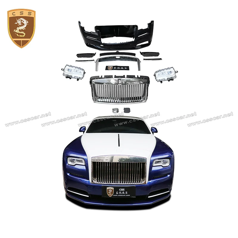 Fit for Rolls-Royce Wraith Car Modification Upgrade new 2 Generations Car Headlight Front Bumper Grids Automobile Repacking Kits