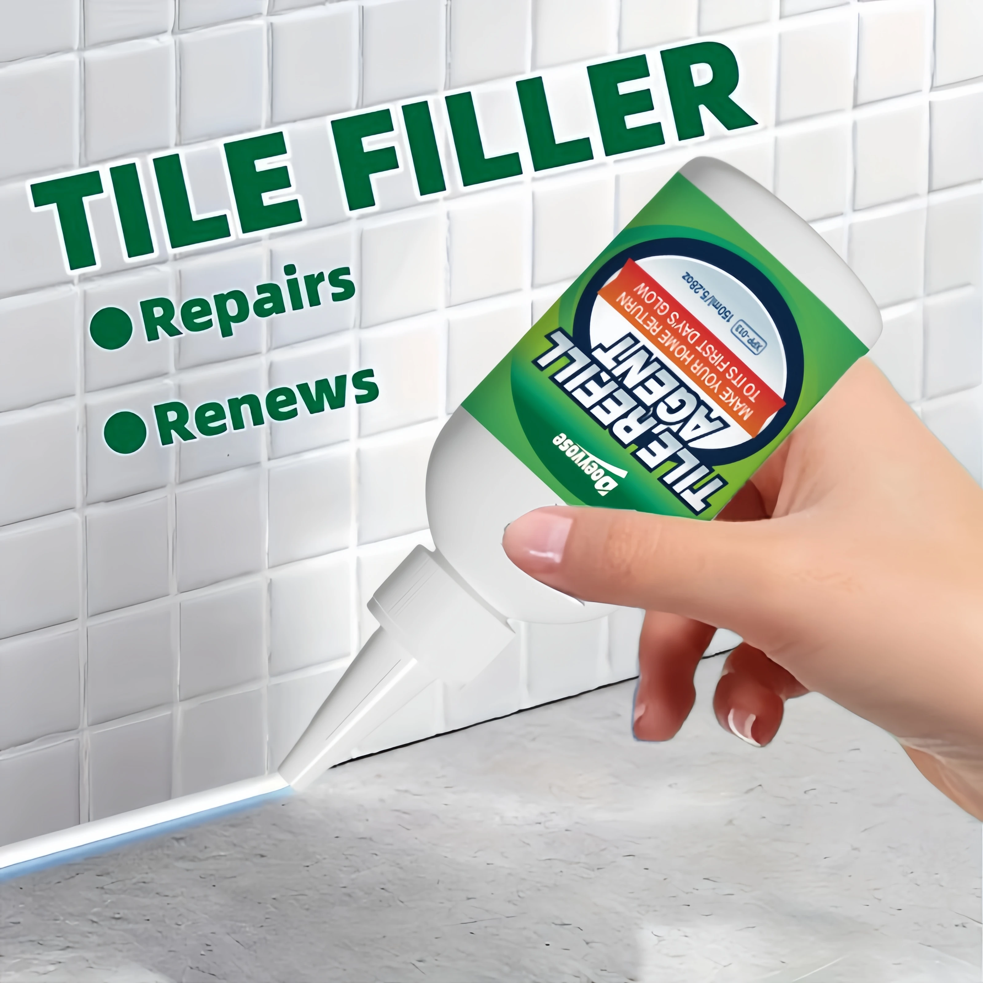150ml Ceramic Tile Grout Restorer White Anti Mildew Sealant Fast Cure Joint Filler for Bathroom Wall Floor Tile Seam
