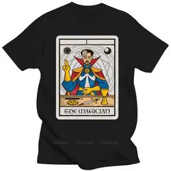 Mens brand t-shirt Summer T shirts For Men Dr Strange Tarot Card The Magician Classic Black T-Shirt summer unisex short sleeve