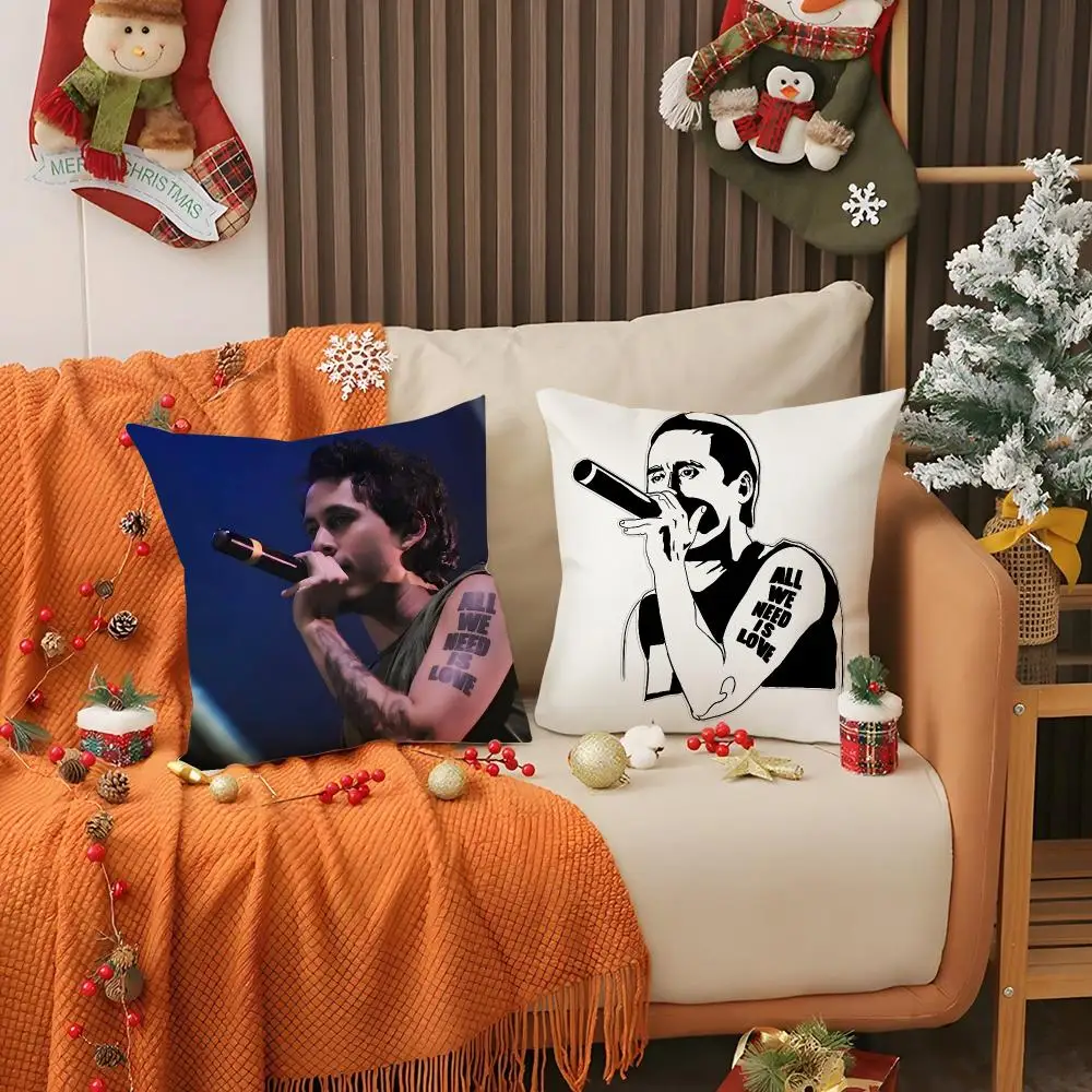 SNGER C-Canserbero RAPPER Cushion Cover Short Plush Pillowcase Sofa Decorative Cushion Bed Pillow Gift Idea