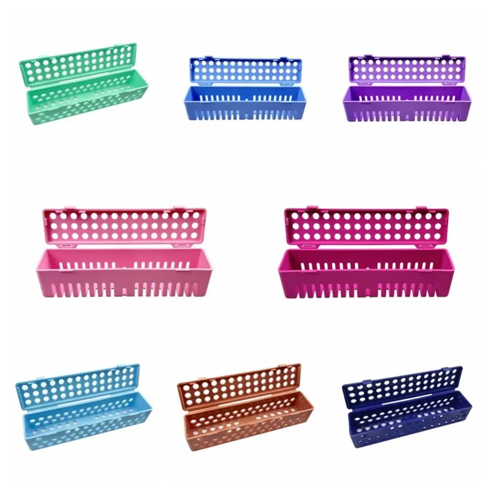 Plastic Dental Instrument Disinfection Box Autoclave Perforated Design Dentist Cassette Safe Surgical Instrument Holder Lab Use
