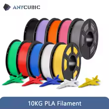 10-Pack 1kg ANYCUBIC 1.75mm Plastic PLA 3D Printer Filaments (Various)