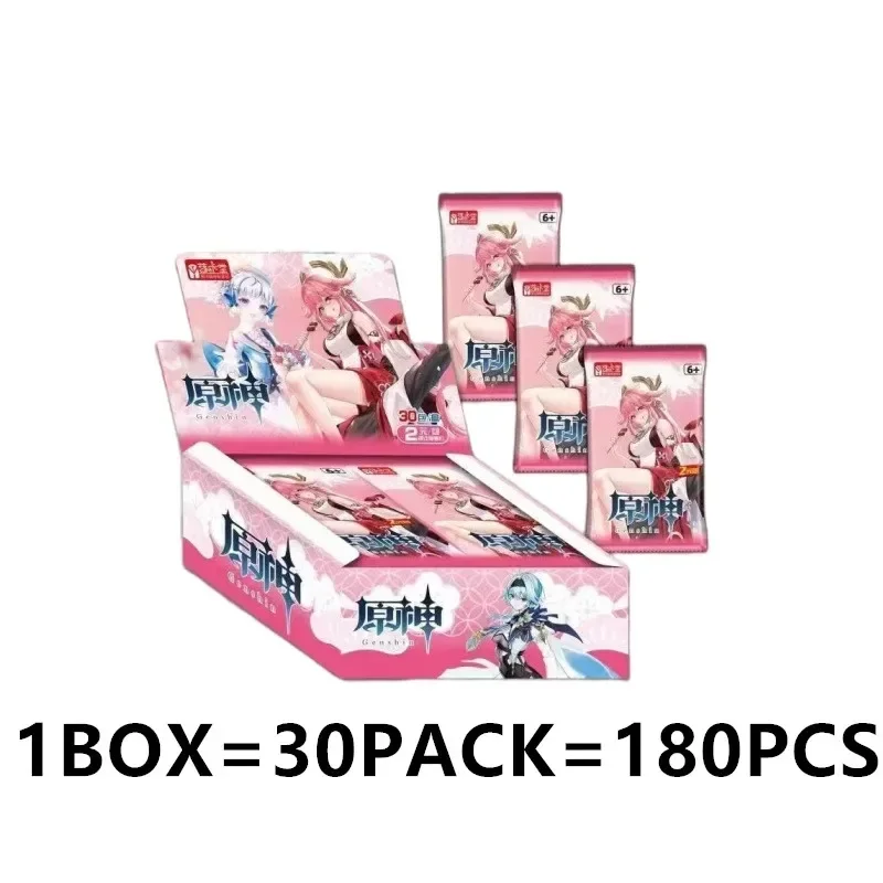 New Genshin Impact Cards Anime TCG Game Collection Pack Booster Box Rare SSR Surrounding Table Toys For Family Children Gift