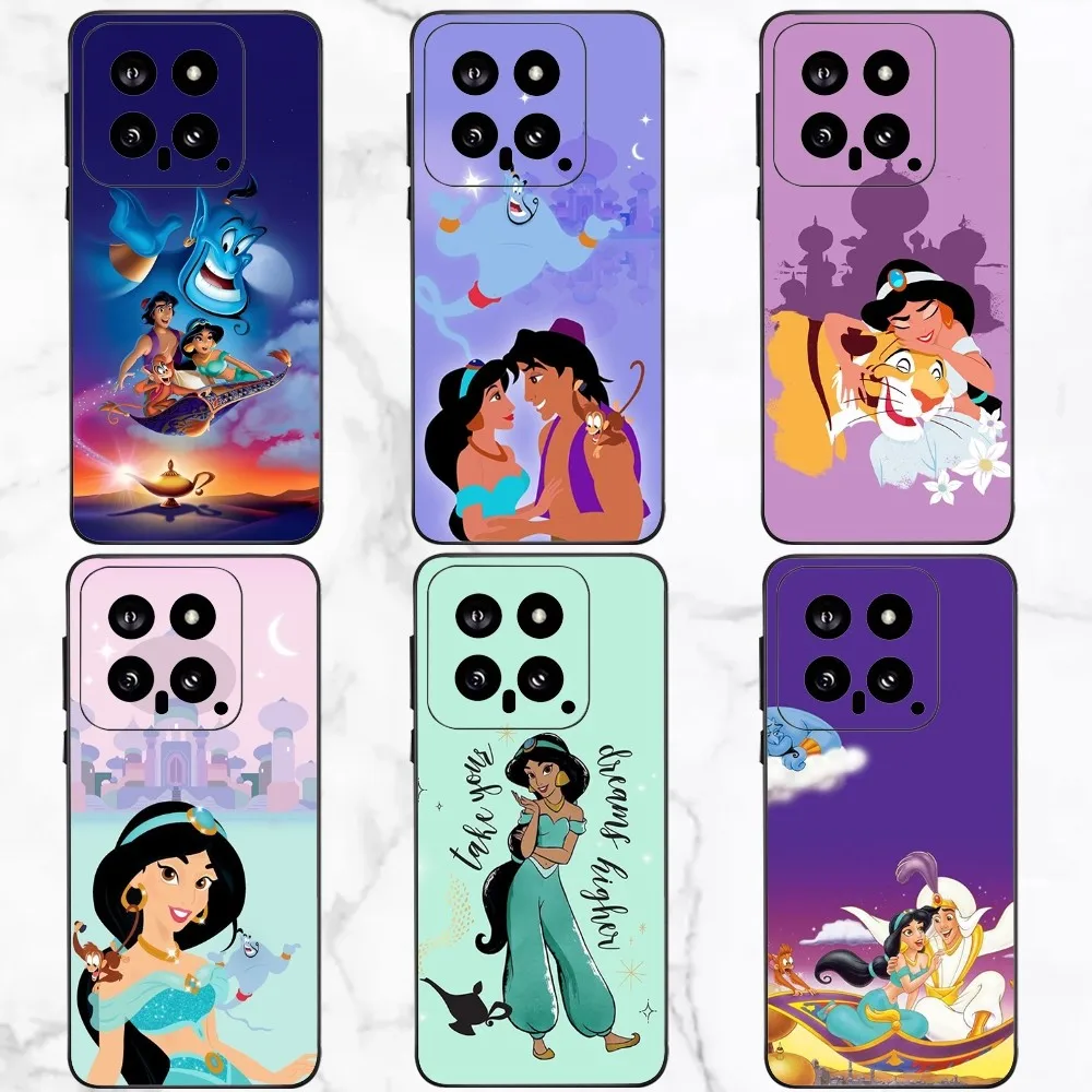 A-Aladdin J-Jasmine Movie Phone Case For Xiaomi 11 Redmi Note 11 5G 8T 9A 9 10T Note8Pro Note9 12SUltra Black Case