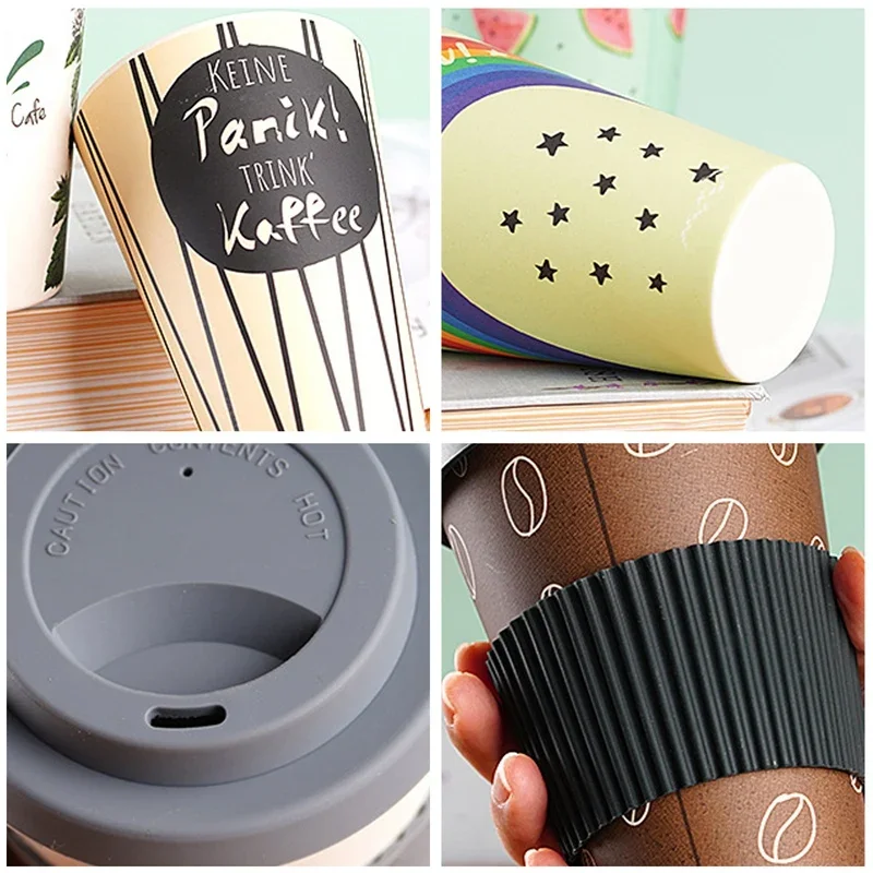 

401-500 мл экологически чистая бамбуковая многоразовая дорожная чашка для улицы, портативная кружка, чашка для чая, кофе, чая, воды, сока, кружка, подарок