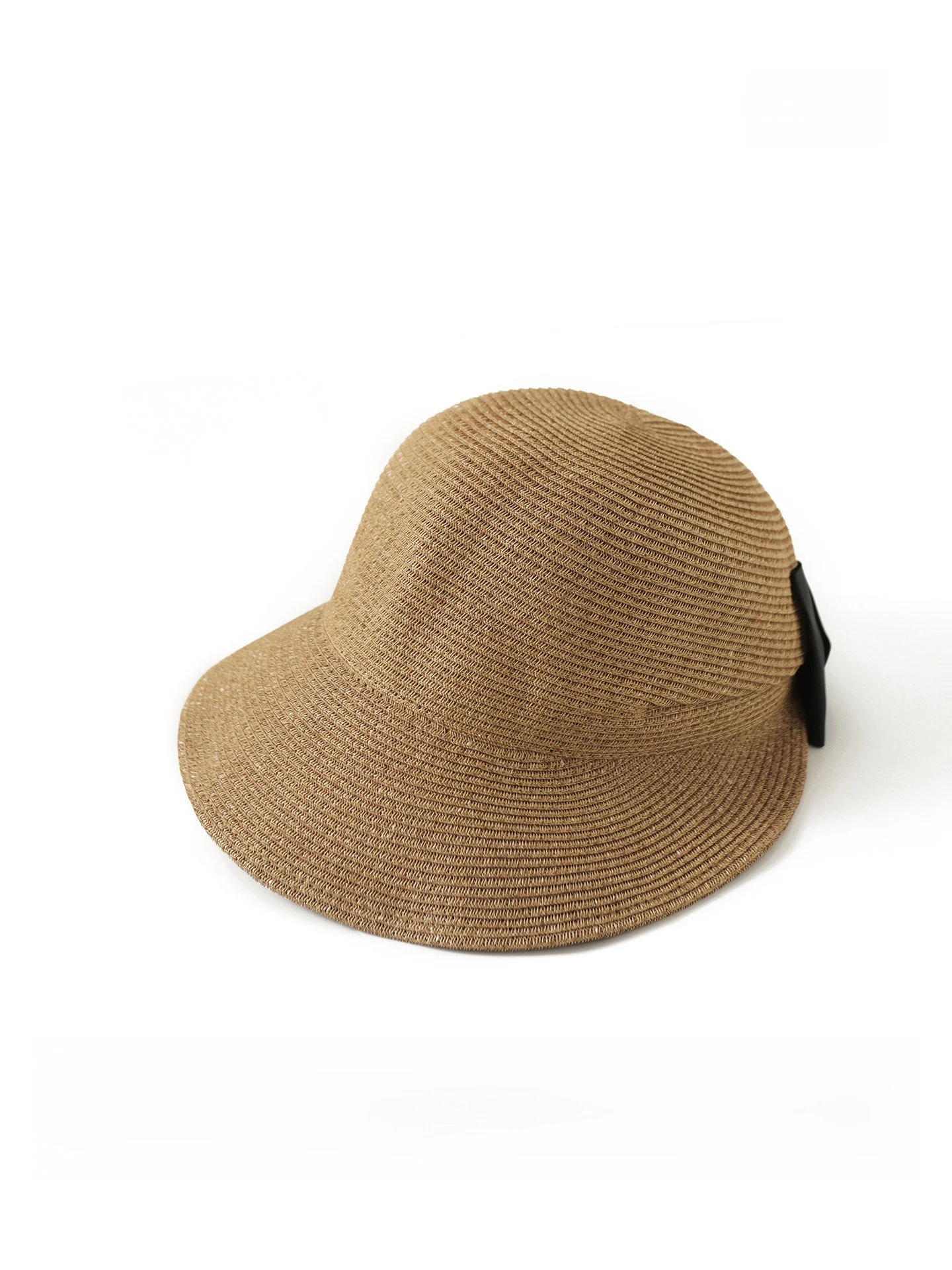 sun-protection-short-brim-duckbill-cap-women's-summer-fashion-headwear-with-knot-round-top-foldable-hat-for-youth-a