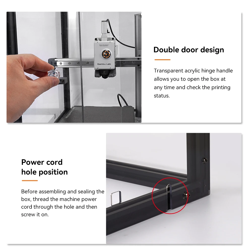 For Bambu Lab A1 Mini Enclosure Assemble kit Acrylic PC Panel Protective Cover Visibale For Kingroon KP3S KP3S Pro V2