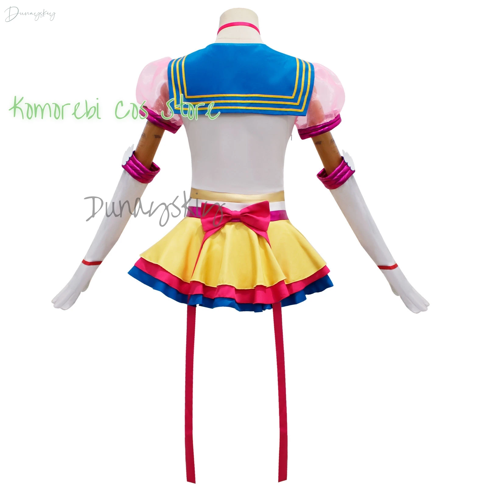 Anime jk marinheiro cosplay traje peruca tsukino usagi uniforme vestido roupas cosplay peruca amarela halloween carnaval festa feminina