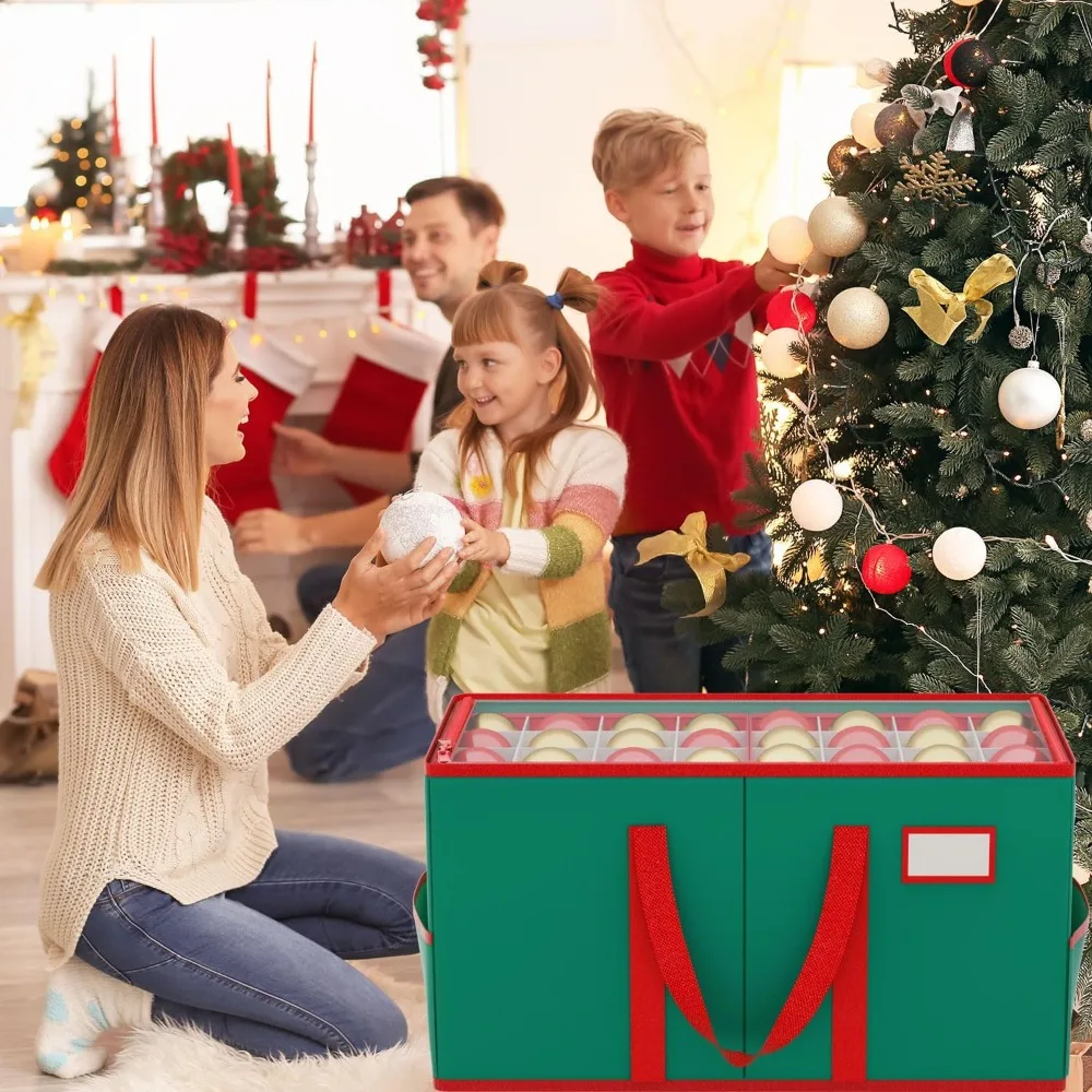 منظم زينة عيد الميلاد صديق للبيئة مع 8 صواني قابلة للتعديل، 128 حجرة #6