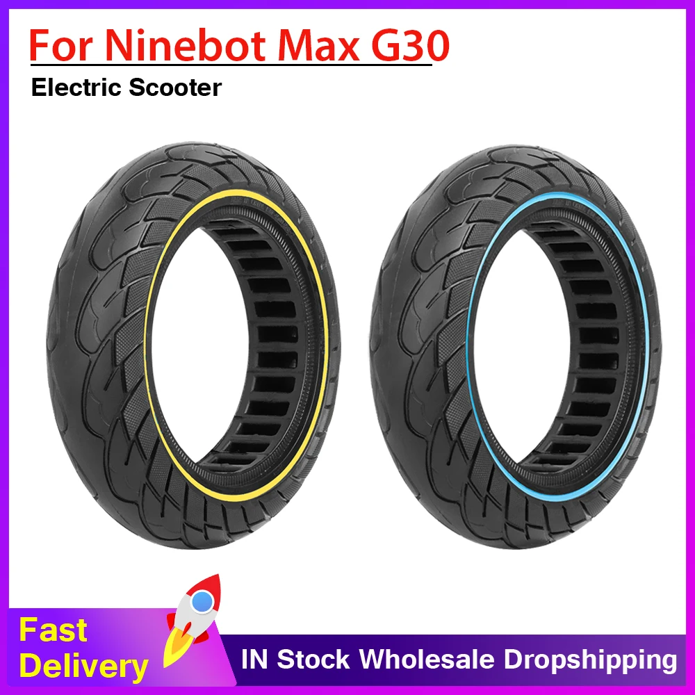 60/70-6.5 Solid Tire for Ninebot Max G30 G30L G30D Electric Scooter Explosion-Proof Hollow Honeycomb Tyre 10X2.5 Tubeless Tires