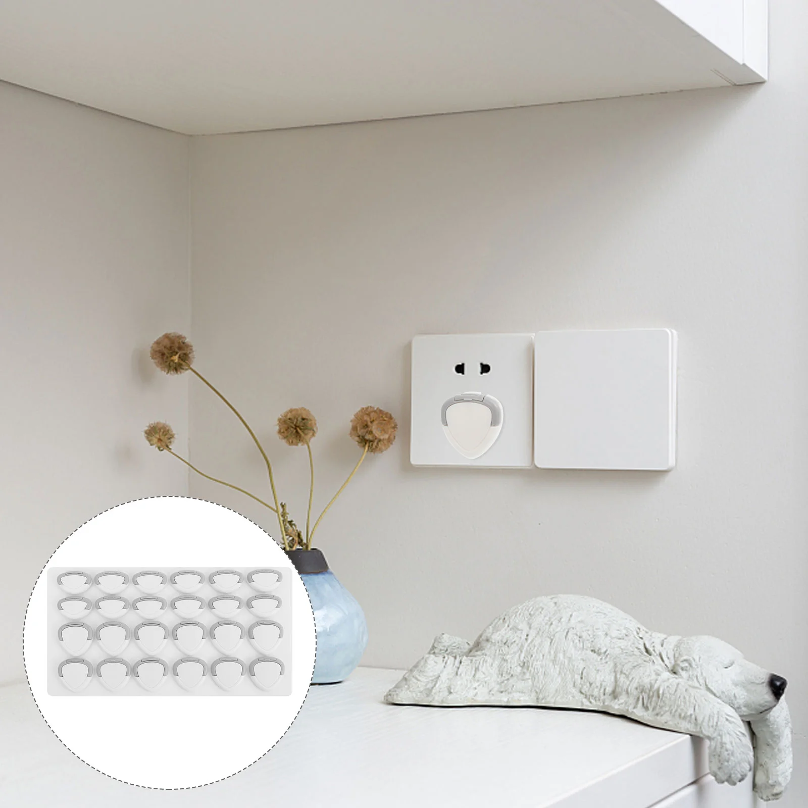 

24 Pcs Socket Cover Insulation Baby Abs Child Protector Plastic Safe Outlet Guard Prevent Shock Home Baby Room