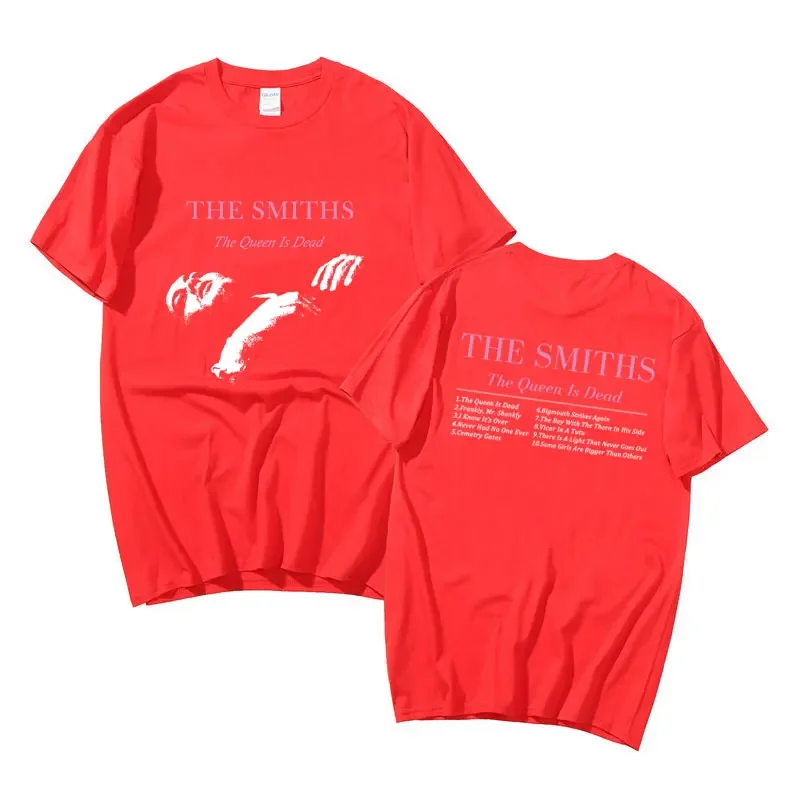 Punk Rock Band jaren 1980 Indie, Morrissey T-shirts Mannen Vrouwen Oversized Tees De Smiths De Koningin Is Dode Dubbelzijdig Print T-shirt