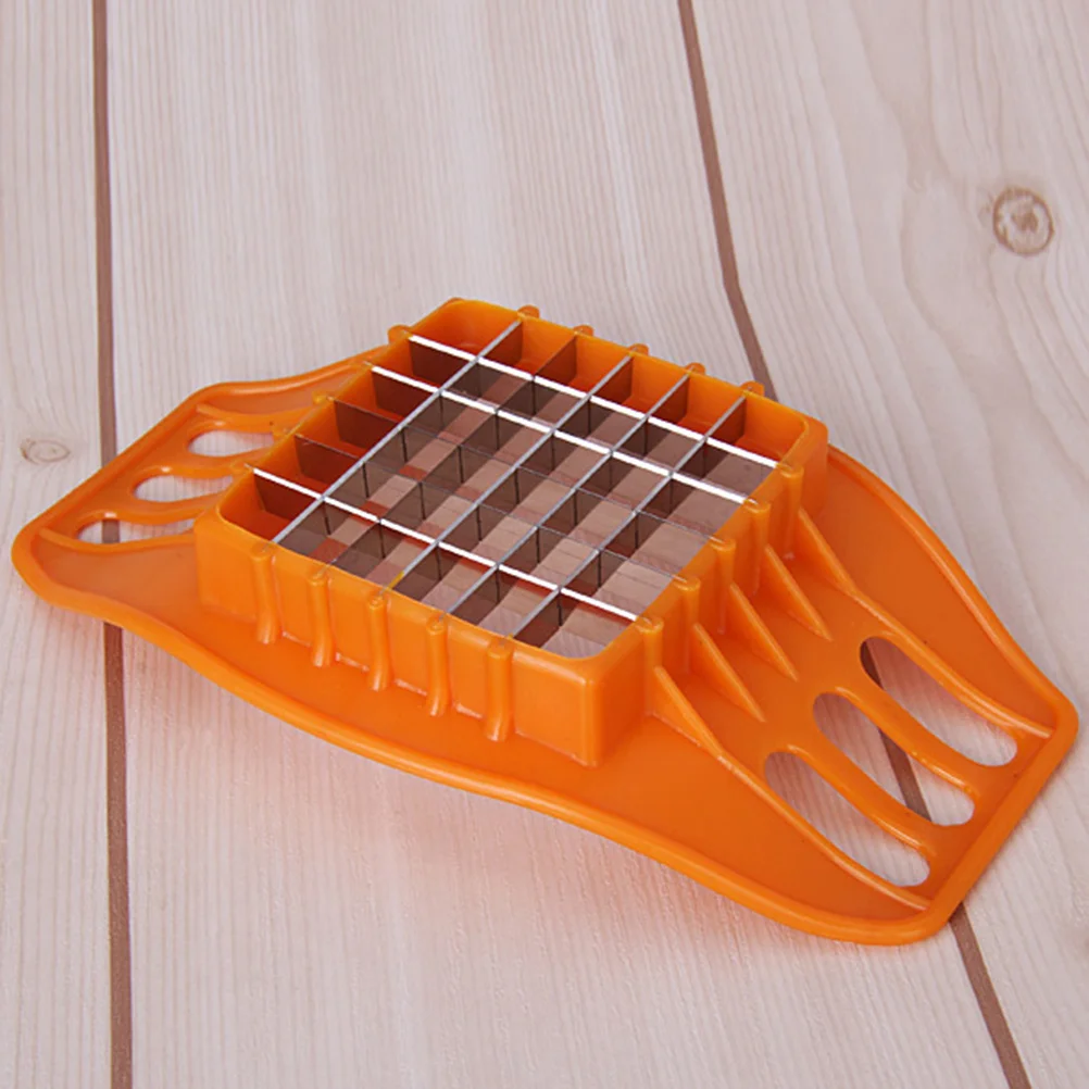 

Potato Cutter Orange 18*10.2*2Cm Stainless Steel Blades Vegetable Chopper Kitchen Slicer Tool French Fry Cutter Machine