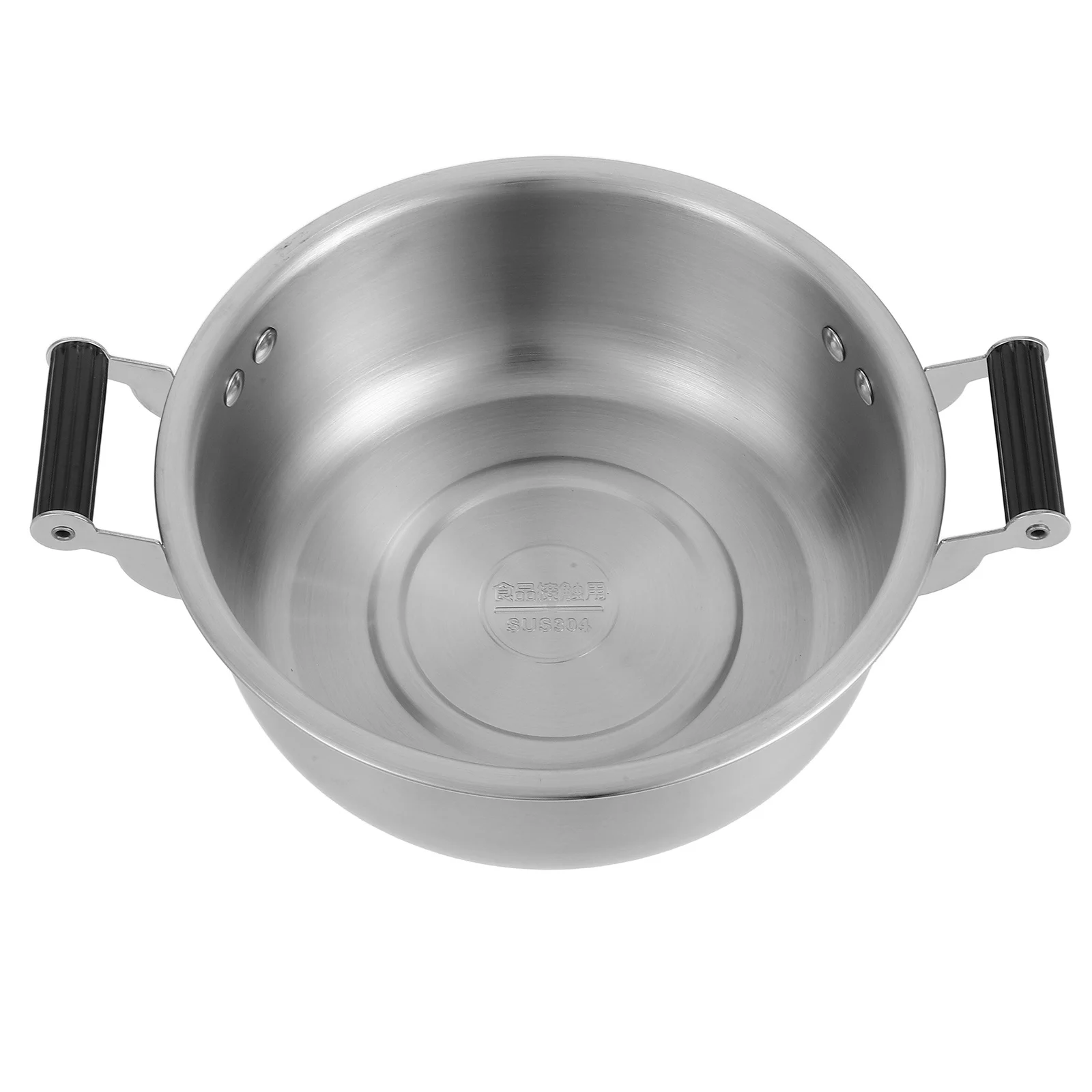 

1600ml Double Handle Stainless Steel Cooking Pot Ramen Noodle Pot Flat Bottom Soups Stews Induction Stove Stock Pots