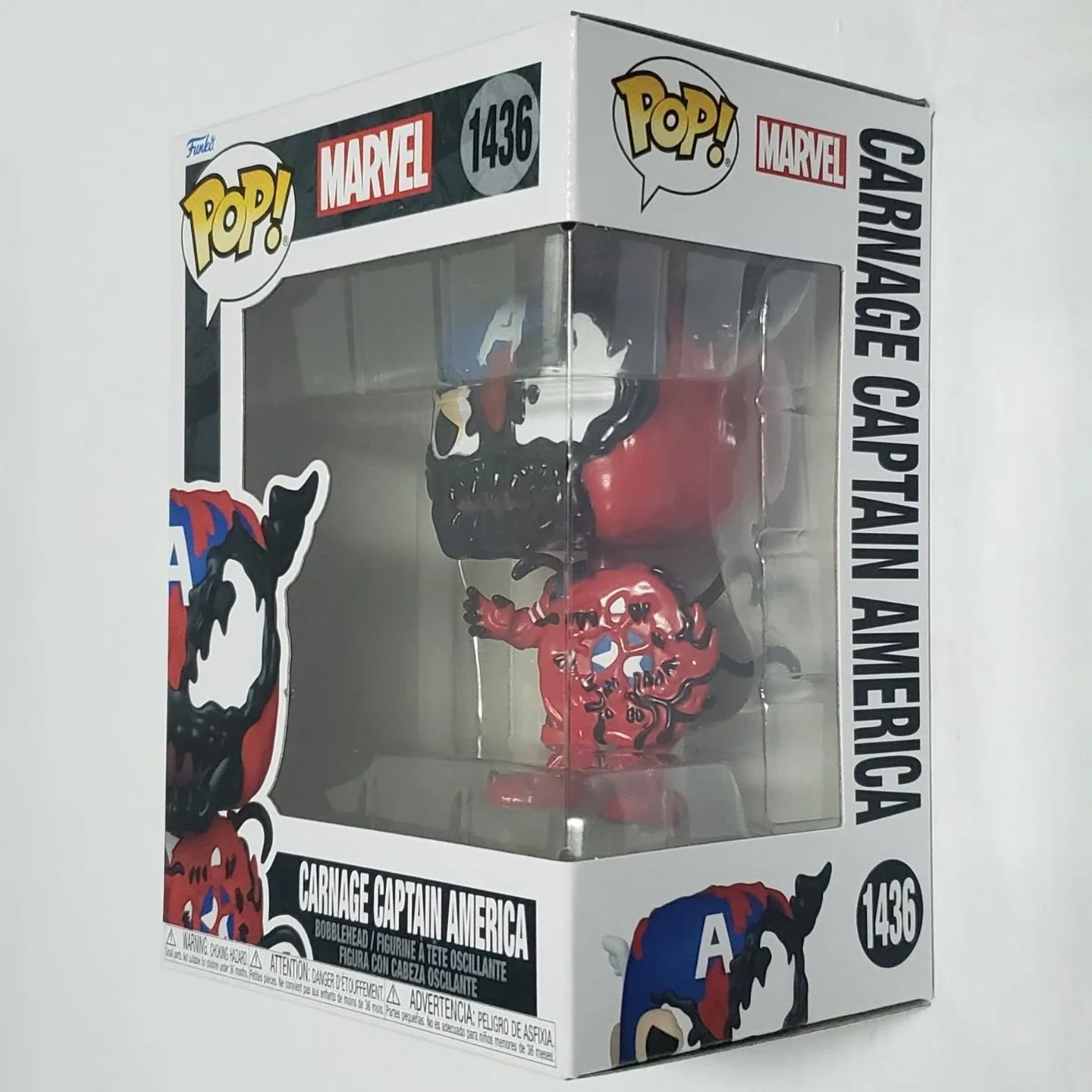 Marvel Carnage Capitán América 1436 Funko Venom Figuras Pop! Figura de vinilo de edición limitada de 3,85 pulgadas, juguete para regalo de decoración