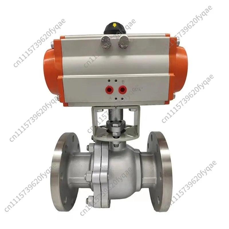 Q641F‑16P/C Pneumatic Flange Ball Valve Stainless Steel Cast Steel For High Temp Steam