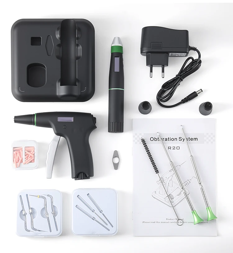 Dentales Endodontisches Guttapercha-Obturationssystem mit 4 Heiztemperatur-Stiftspitzen, kabellosem Zahnarztgriff und 3D-Füllwerkzeug – Detail 9
