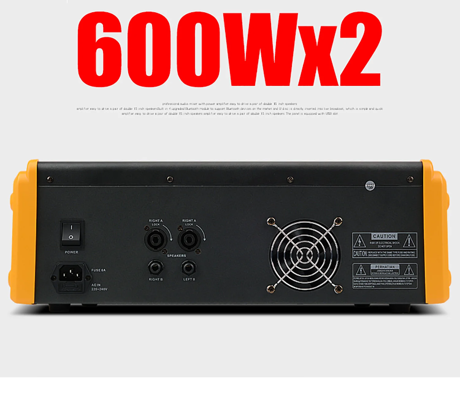 GAX-PM6 Amplifier Suara 6 saluran, profesional, harga bagus untuk panggung DJ, kinerja luar ruangan mudah