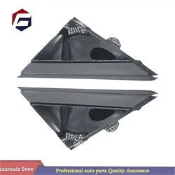 For FIAT 500 2012-2017 Left Right Door Mirror Flag Cover Molding Triangle Cover Gloss Black