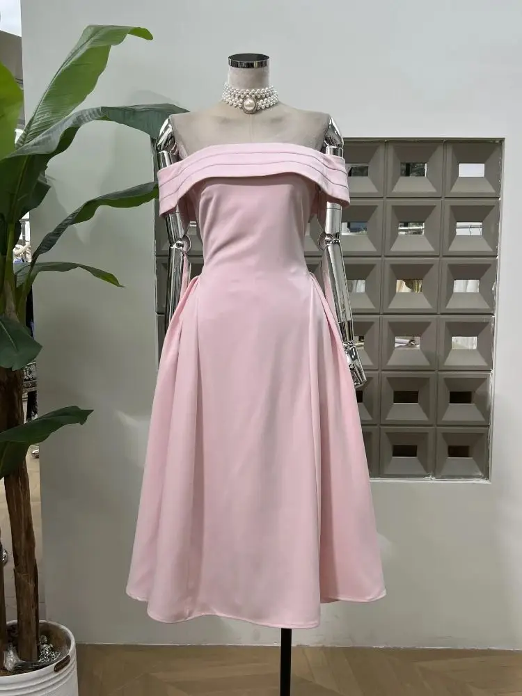 

Women Sexy Off Shoulder Backless Party Dresses Birthday Celebrate Evening Prom Elegant Dress Cocktail Designer Festival Gown