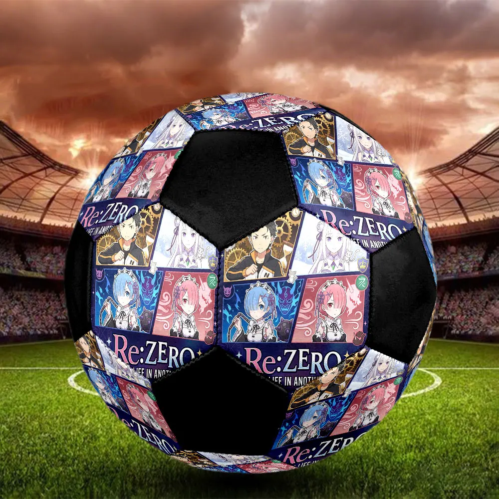 1PC Re Zero Football Soccer Ball Size 5 Training Ball Fashion Outdoor Sports Great For Sports Fans HE56