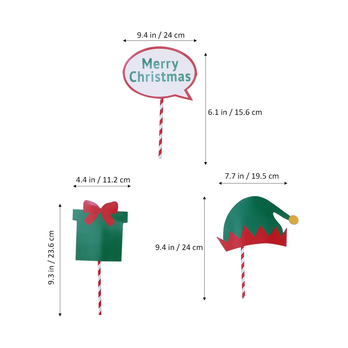 

Christmas Photo Props Kit Funny Xmas Reindeer Antlers Hats Lightweight Party Favors Selfie Prop Holiday Supplies