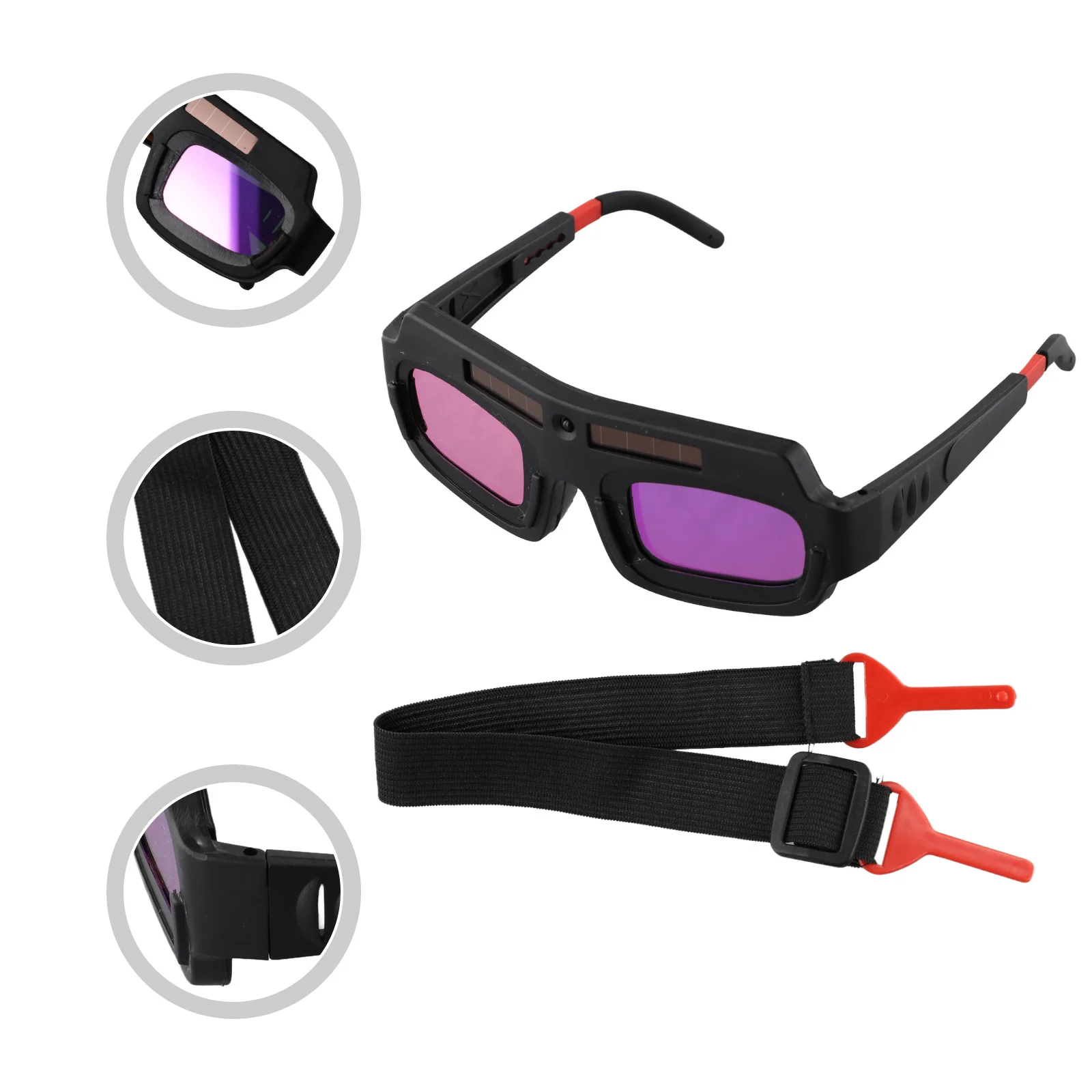 1set Welding Glasses Auto Darkening Gog Gles Automatic Light Exchange Safety Automatic Dimming Welder Arc Solar Energy Supply