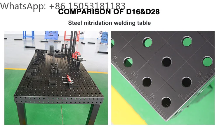 New 3D Welding Table System Modular Expandable Design 28mm Standard Hole Nitride Steel Construction for Custom Layouts