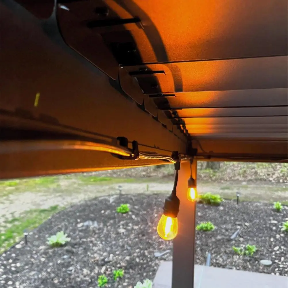 Cable Management for Gazebo Pergola Cable Clips for Mirador Purple Leaf No-drill String Light Holders Weatherproof Outdoor