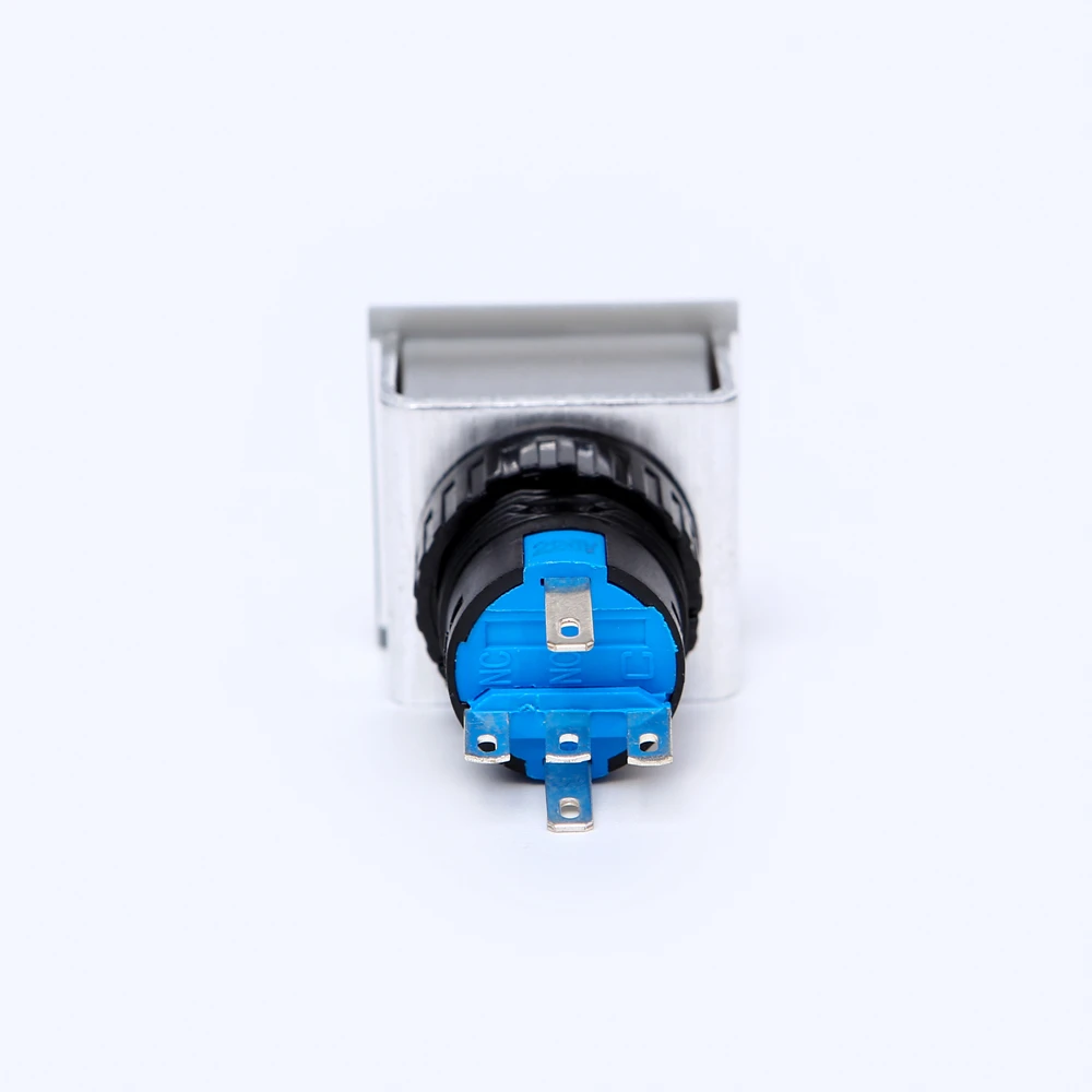 ELEWIND 22mm 플라스틱 순간 래칭 (1NO1NC) 조명 푸시 버튼 스위치 (PB223PF-11D/R/12V/IP40 ,PB223WF-11D/R/12V/IP40)