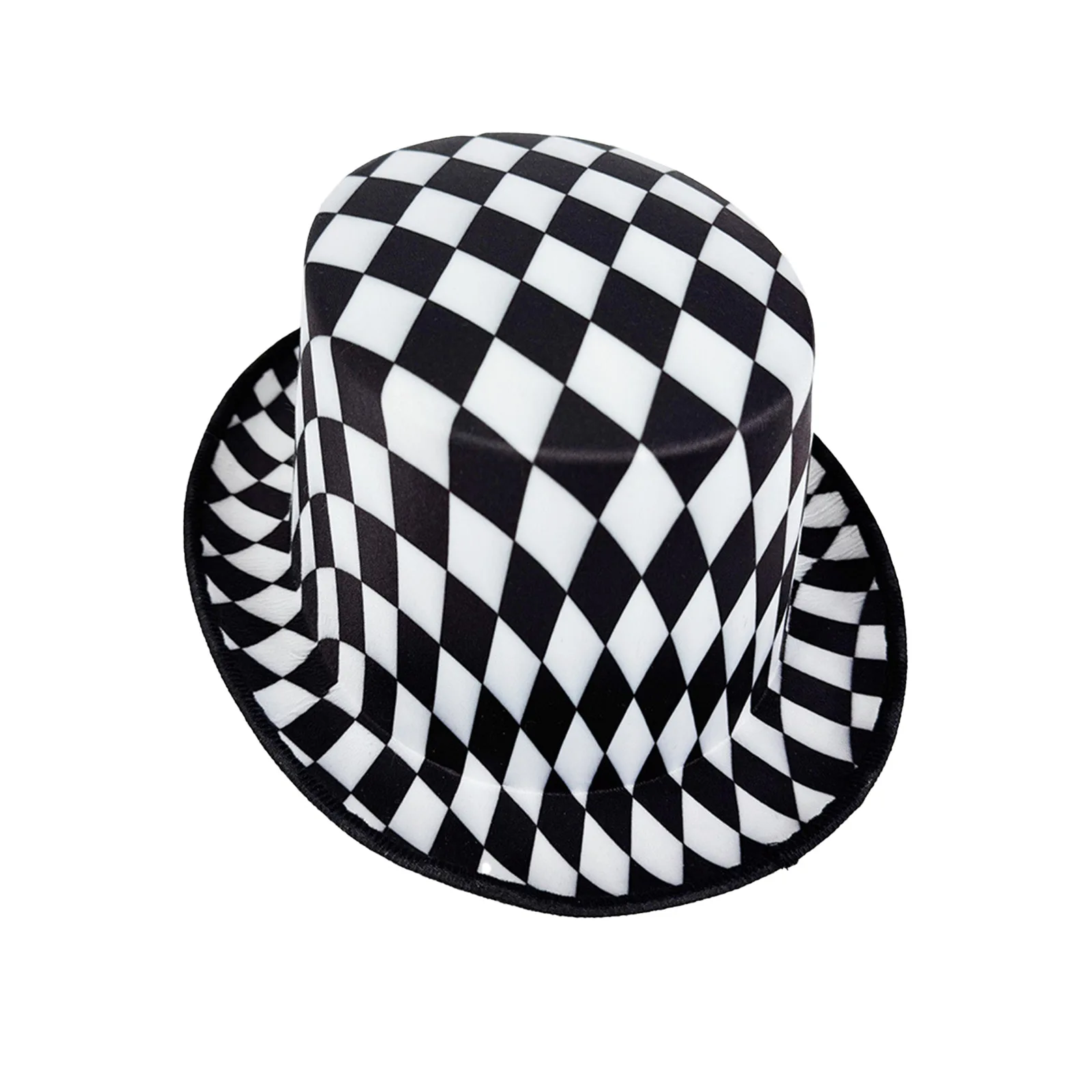 

Unisex Magician Top Hat Color Block Design for Stage Performances Prop Halloween Costume Party Accessory Carnival Dress Up