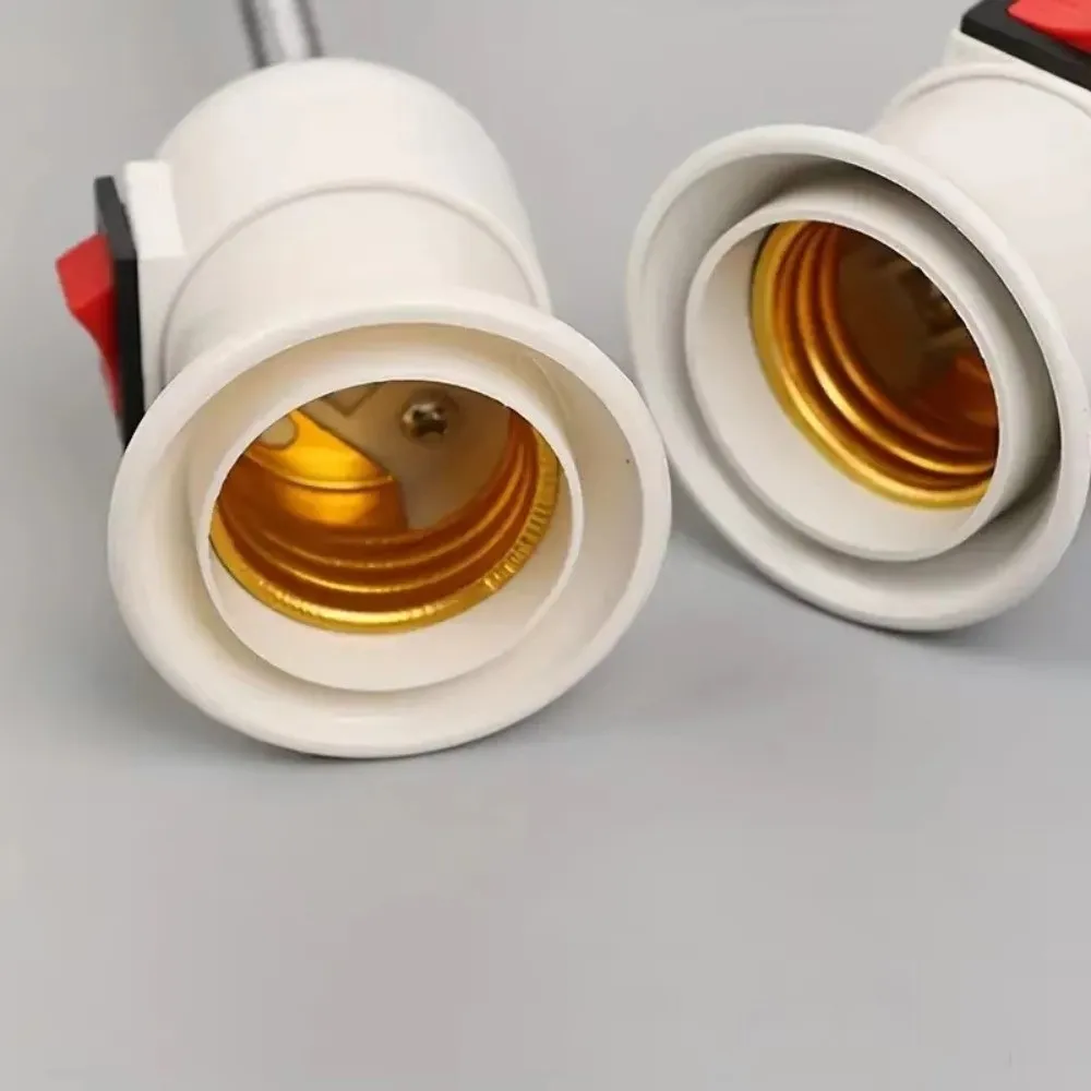 EU Plug E27 Lamp Base with Switch Adjustable Flexible Plug Switch Lamp Bulb Holder Energy Saving Direct Plug Swivel Lamp Bedroom