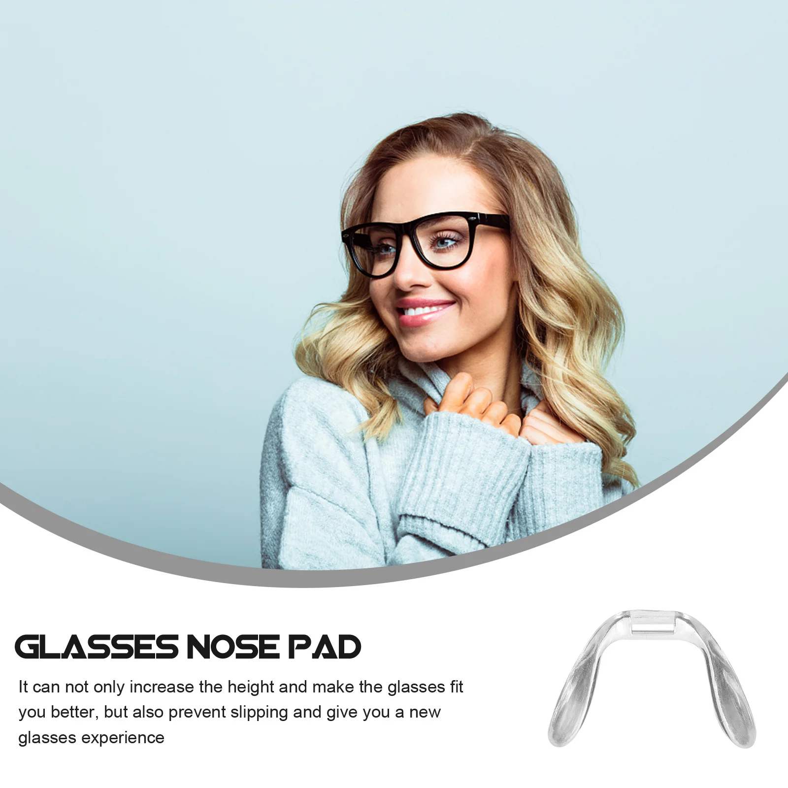3 قطعة مخدات أنف للنظارة نظارات مريحة نونسليب إصلاح أجزاء 55x15 مللي متر دائم البلاستيك البصرية اكسسوارات الاطفال النظارات الشمسية #5